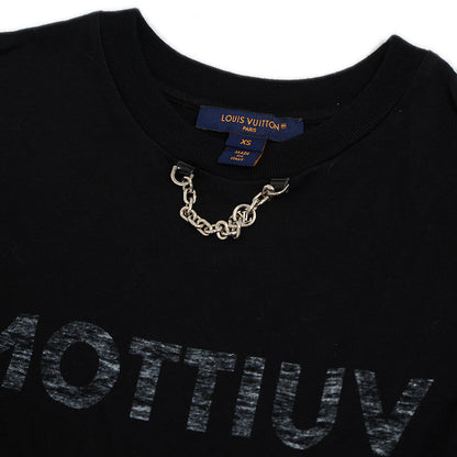 ロゴリバース チェーン 半袖Tシャツ コットン ブラック レディース XS 半袖Ｔシャツ