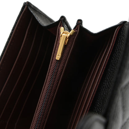ロングウォレット クラシック 長財布 キャビアスキン ブラック A80758 長財布