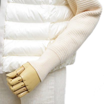 MAGLIONE TRICOT CARDIGAN ダウンジャケット ホワイト #XS ダウンジャケット