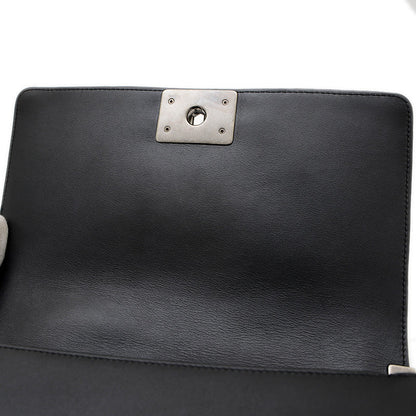 ボーイシャネル チェーンショルダー ラムスキン ブラック シルバー金具 A67086 ショルダーバッグ