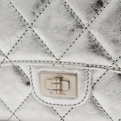 2.55 3つ折り長財布 レザー シルバー シルバー金具 A35298 長財布