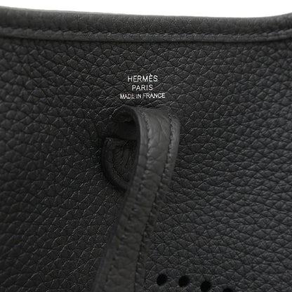 エブリンTPM トリヨン ブラック シルバー金具 K刻印 ロングストラップ ショルダーバッグ
